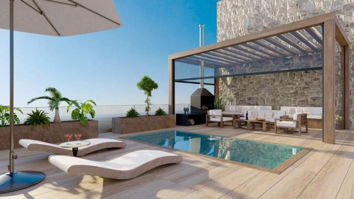 Installation pergola lames orientables Saint-Tropez